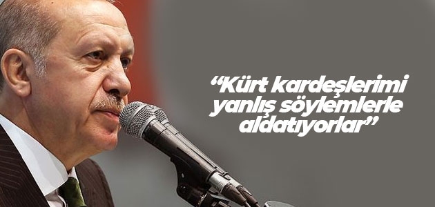   Cumhurbaşkanı Erdoğan: Kürt kardeşlerimi yanlış söylemlerle aldatıyorlar

