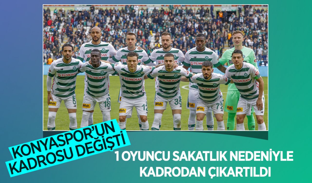 Konyaspor’un savunma hattından kötü haber! 1 oyuncu sakatlık nedeniyle kadrodan çıkartıldı