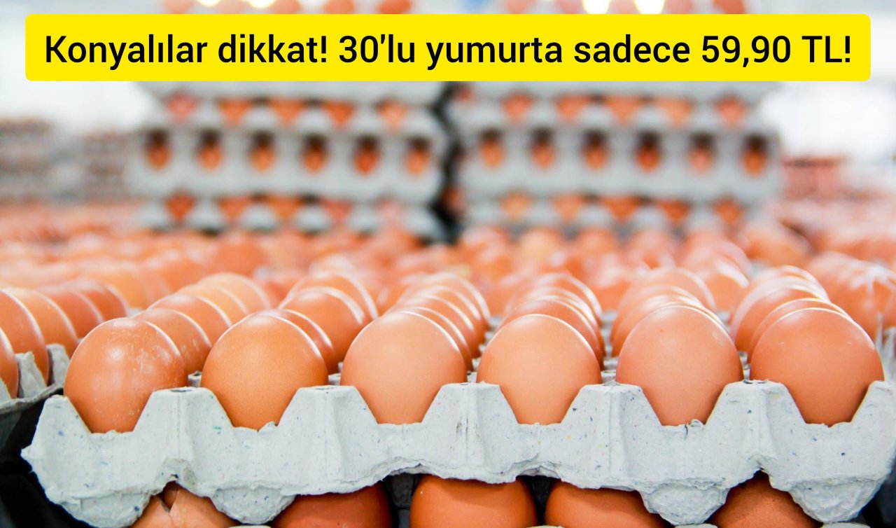 Konyalılar dikkat! 30’lu yumurta sadece 59,90 TL! 