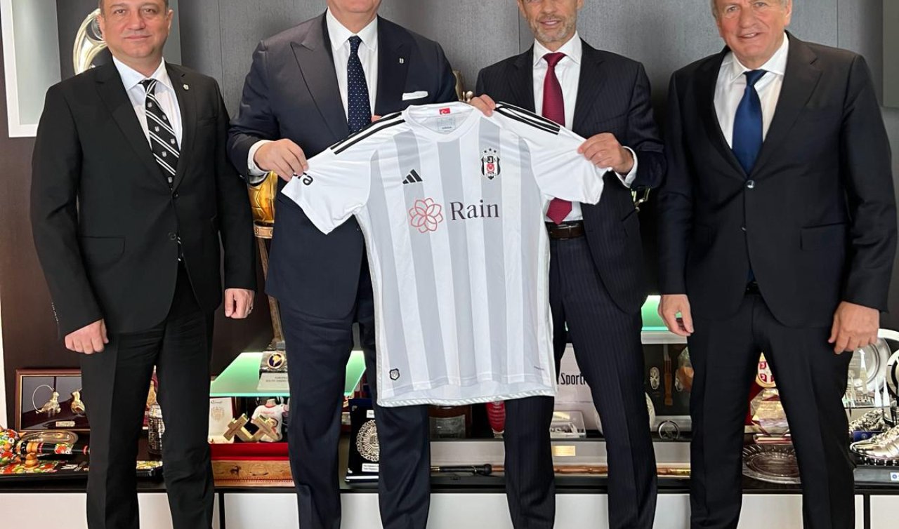 Beşiktaş Başkanı Hasan Arat UEFA Başkanı Aleksander Ceferin ile buluştu