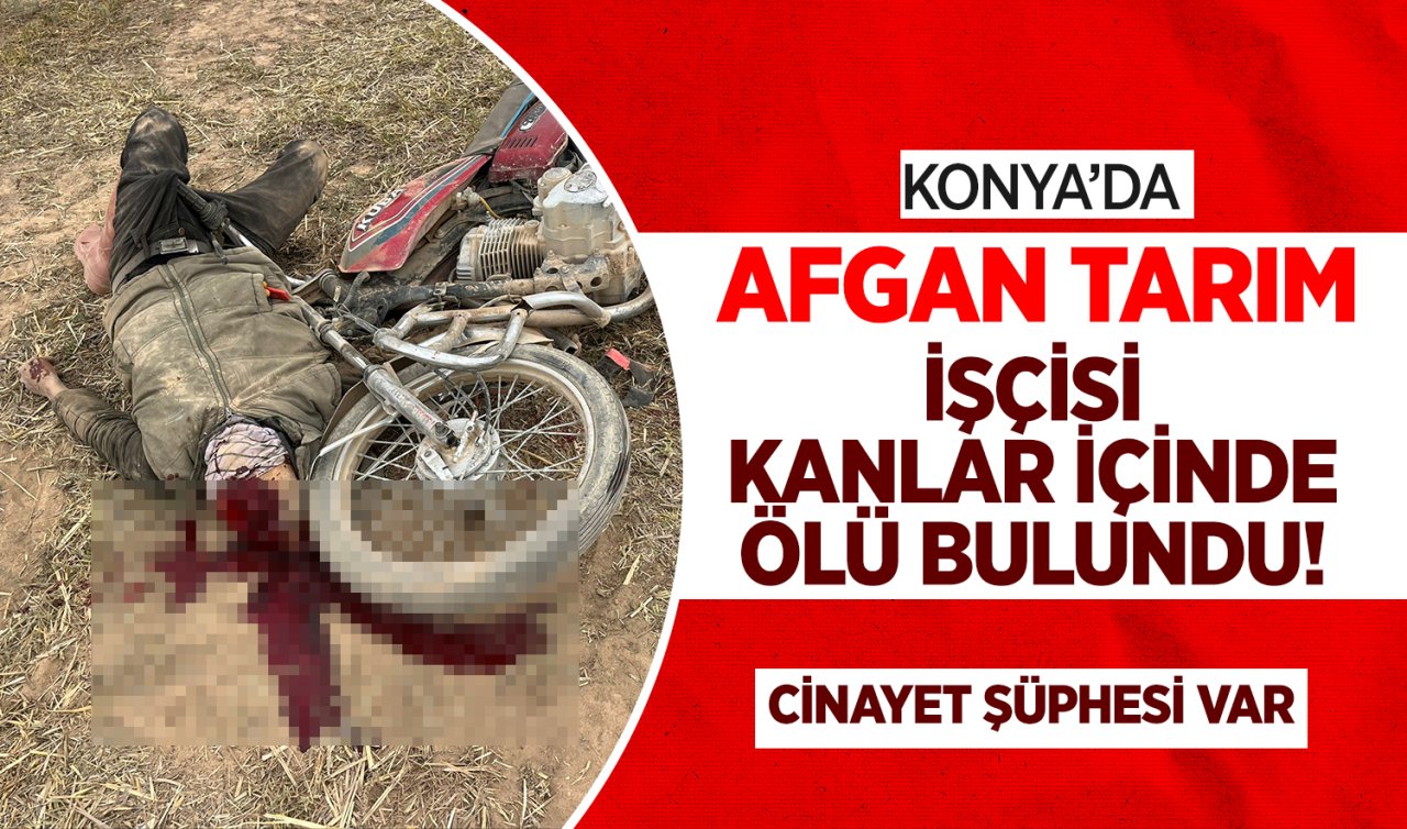 Konya’da Afgan tarım işçisi kanlar içinde ölü bulundu! Cinayet şüphesi var