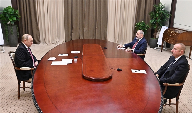 Putin, Aliyev ve Paşinyan, Soçi’de bir araya geldi