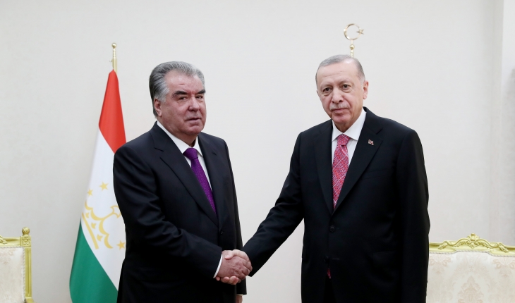 Cumhurbaşkanı Erdoğan, Tacikistan Cumhurbaşkanı İmamali Rahman ile görüştü