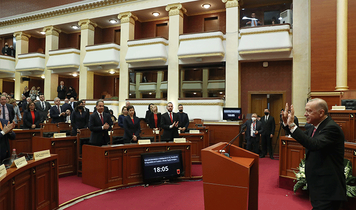 Cumhurbaşkanı Erdoğan, Arnavutluk Meclisi’ne hitap etti