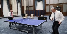 Cumhurbaşkanı Erdoğan ve Tokayev masa tenisi oynadı