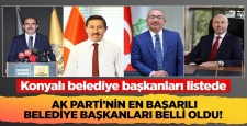 AK Parti'nin en başarılı belediye başkanları belli oldu! Konyalı belediye başkanları listede  