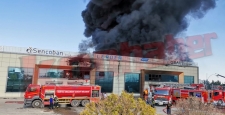 Konya'da boya fabrikasında yangın!