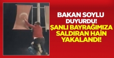 Bakan Soylu duyurdu! Azez'de Türk bayrağı yakan 2 kişi yakalandı