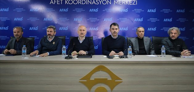 Adıyaman Afet Koordinasyon Merkezi’nde toplantı düzenlendi