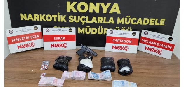 Konya’da uyuşturucu operasyonu! Lüks araç polisin dikkatinden kaçmadı