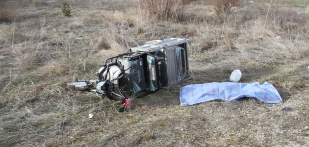 Konya’da üç tekerlekli motosiklet devrildi! Sürücü hayatını kaybetti