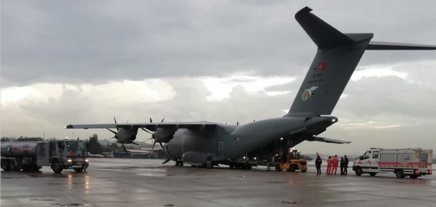 TSK’ya ait uçaklar sel bölgesine malzeme sevkiyatı yaptı