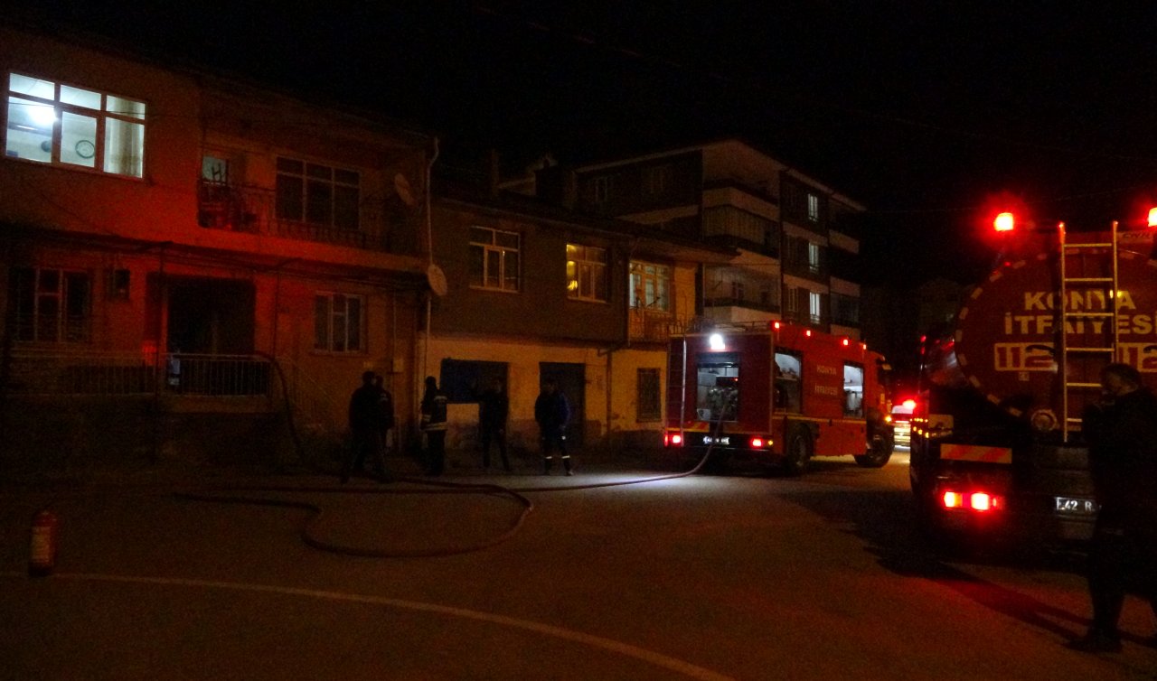 Konya’da müstakil ev yangında kullanılamaz hale geldi