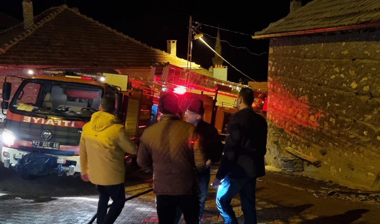 Konya’da ev yangını hasara neden oldu