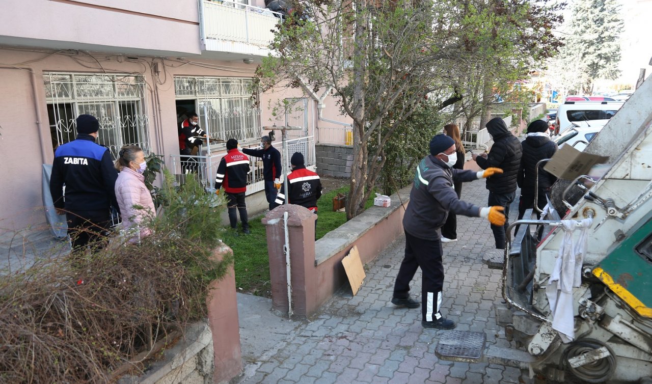 Konya’da inanılmaz olay! Bir evden 5 kamyon çöp çıktı