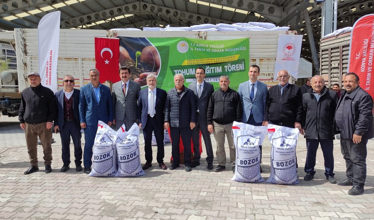Konya’da çiftçilere 101 ton sertifikalı yeşil mercimek tohumu