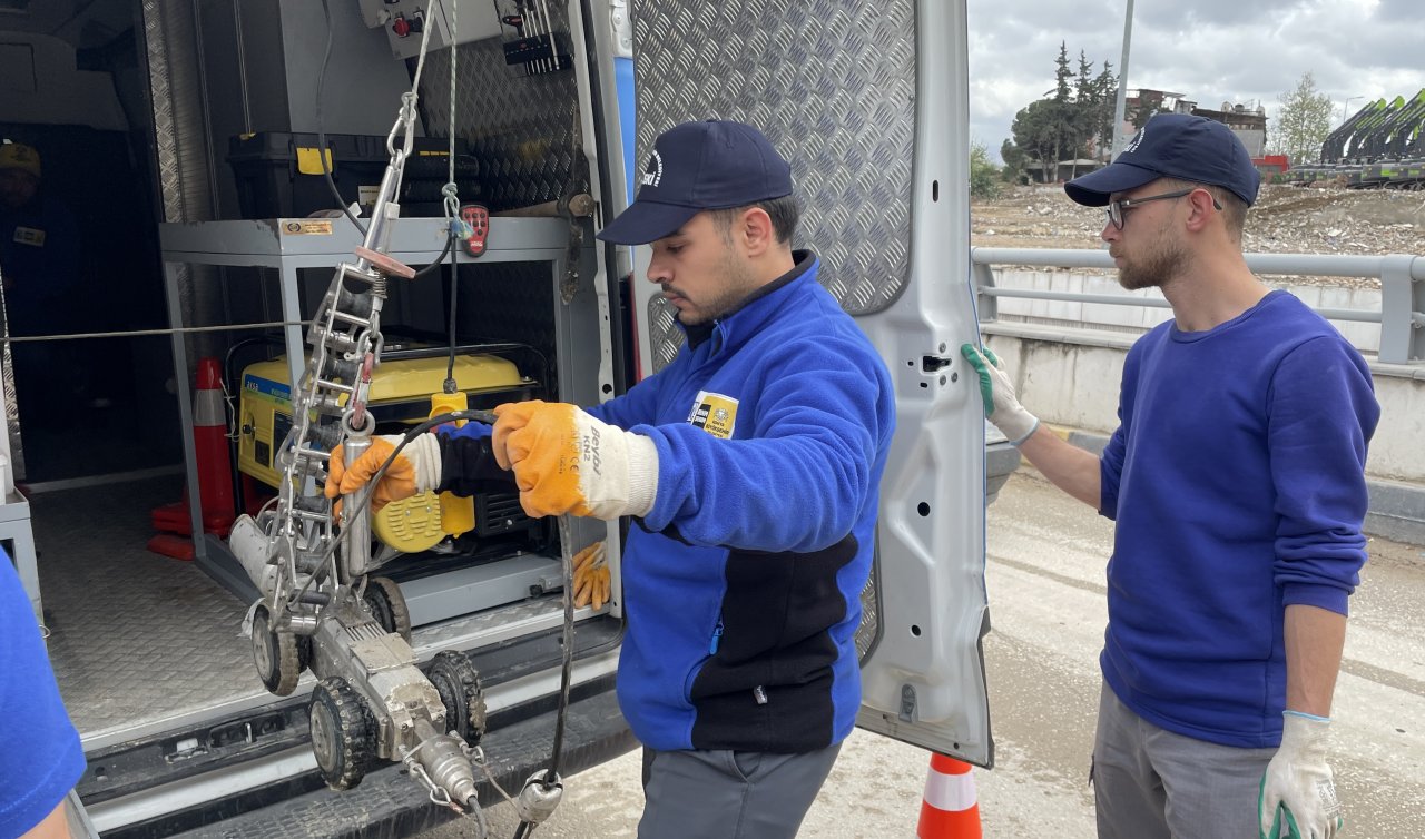 Konya ekipleri Hatay’da altyapının röntgenini çekiyor