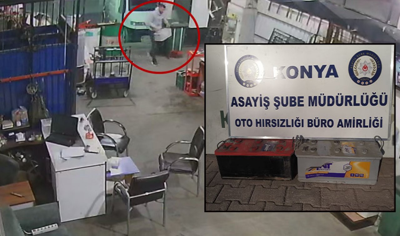 Konya’da akü hırsızı!