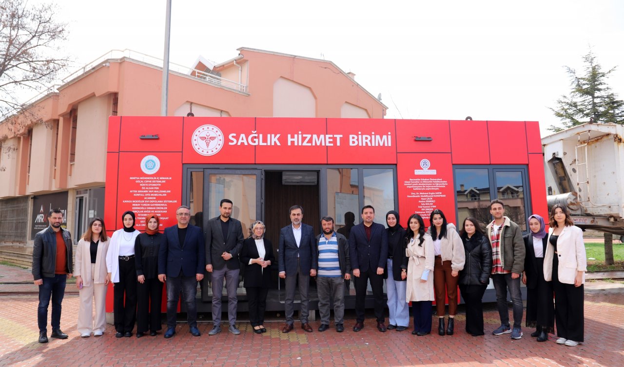 NEÜ öğrencilerinin tasarladığı sağlık kabini Hatay’a gönderildi