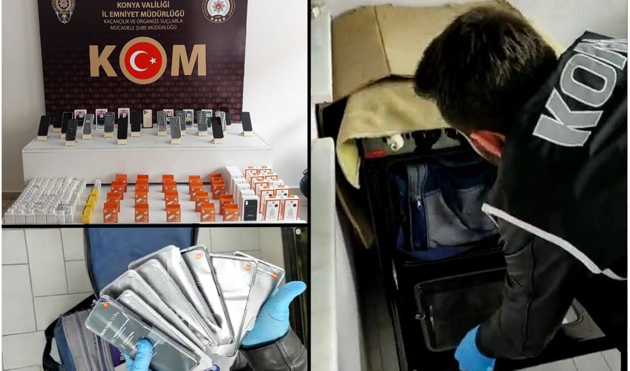 Konya’da polis baskını! Kaçak telefonlar fırından çıktı