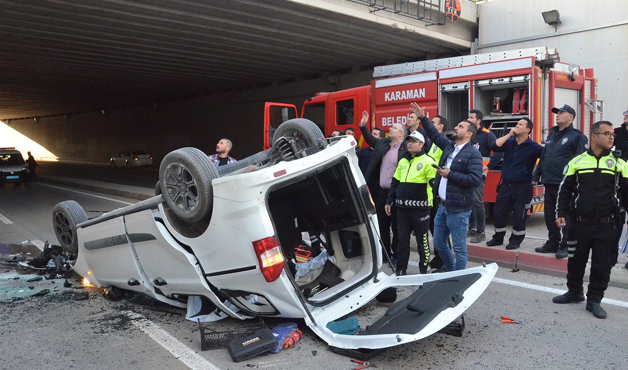 Üst geçitten düşen araçtaki 2 kişi öldü