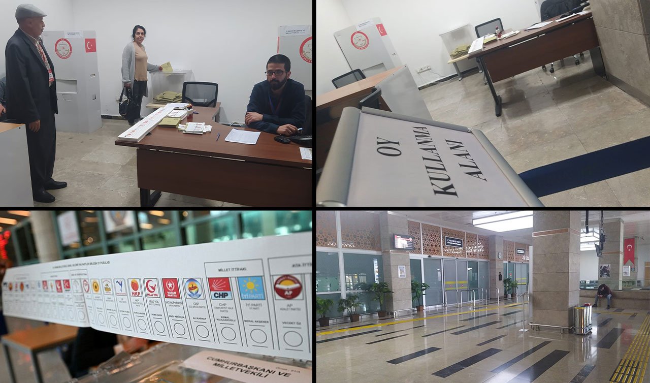 Konya Havalimanı’nda oy verme işlemi başladı