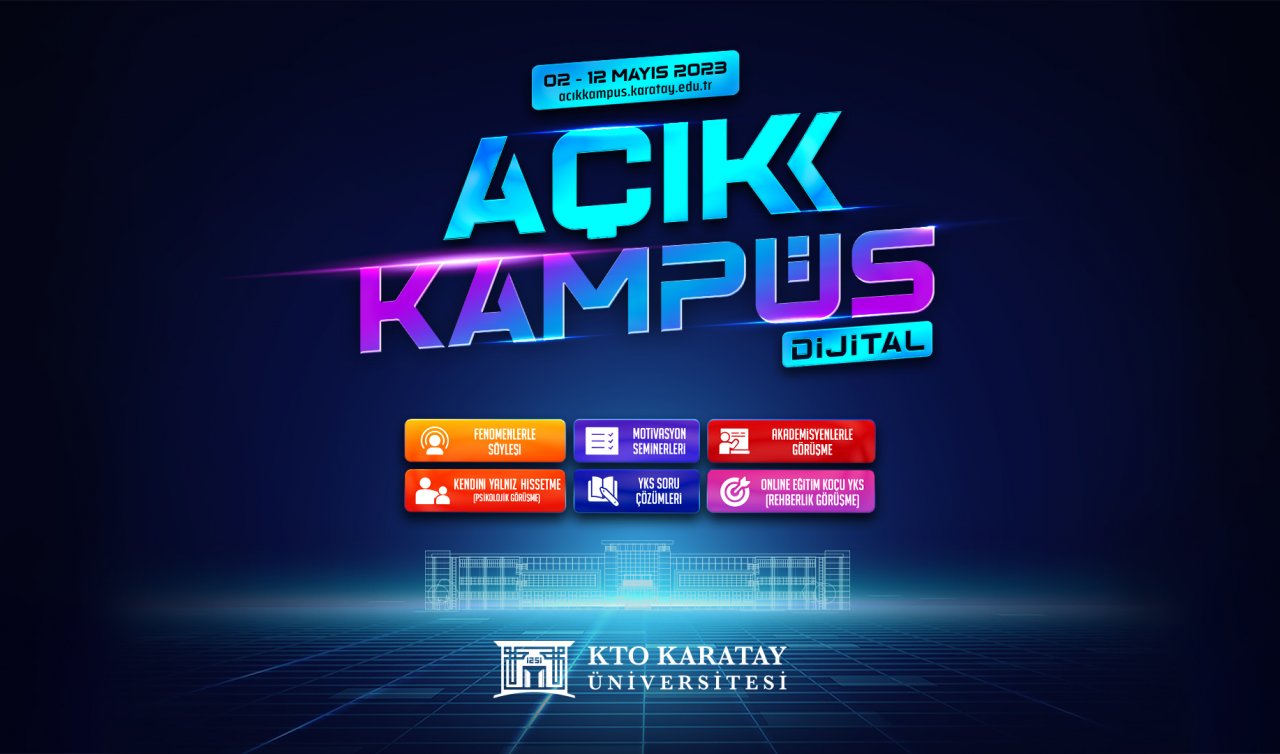 KTO Karatay’ın kapıları “Açık Kampüs Dijital“ Projesi ile öğrencilere açılıyor