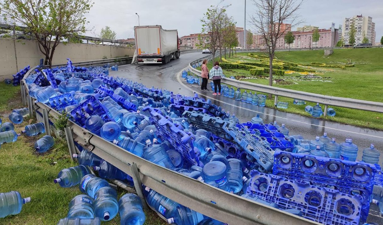 Yüzlerce damacana yola saçıldı