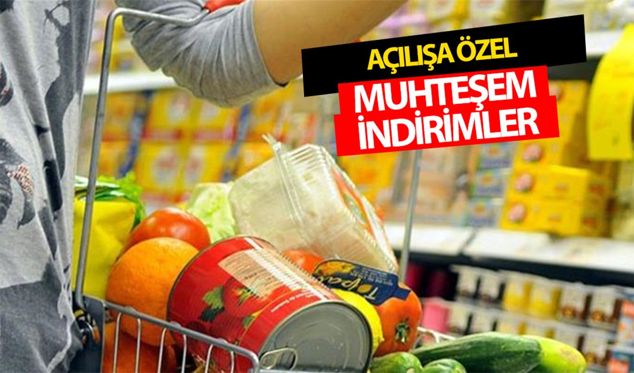 Konya’nın zincir marketinde açılışa özel büyük indirimler! 5 kg yağ 119 TL,1 kg sucuk 74 TL, 32’li tuvalet kağıdı 99 TL