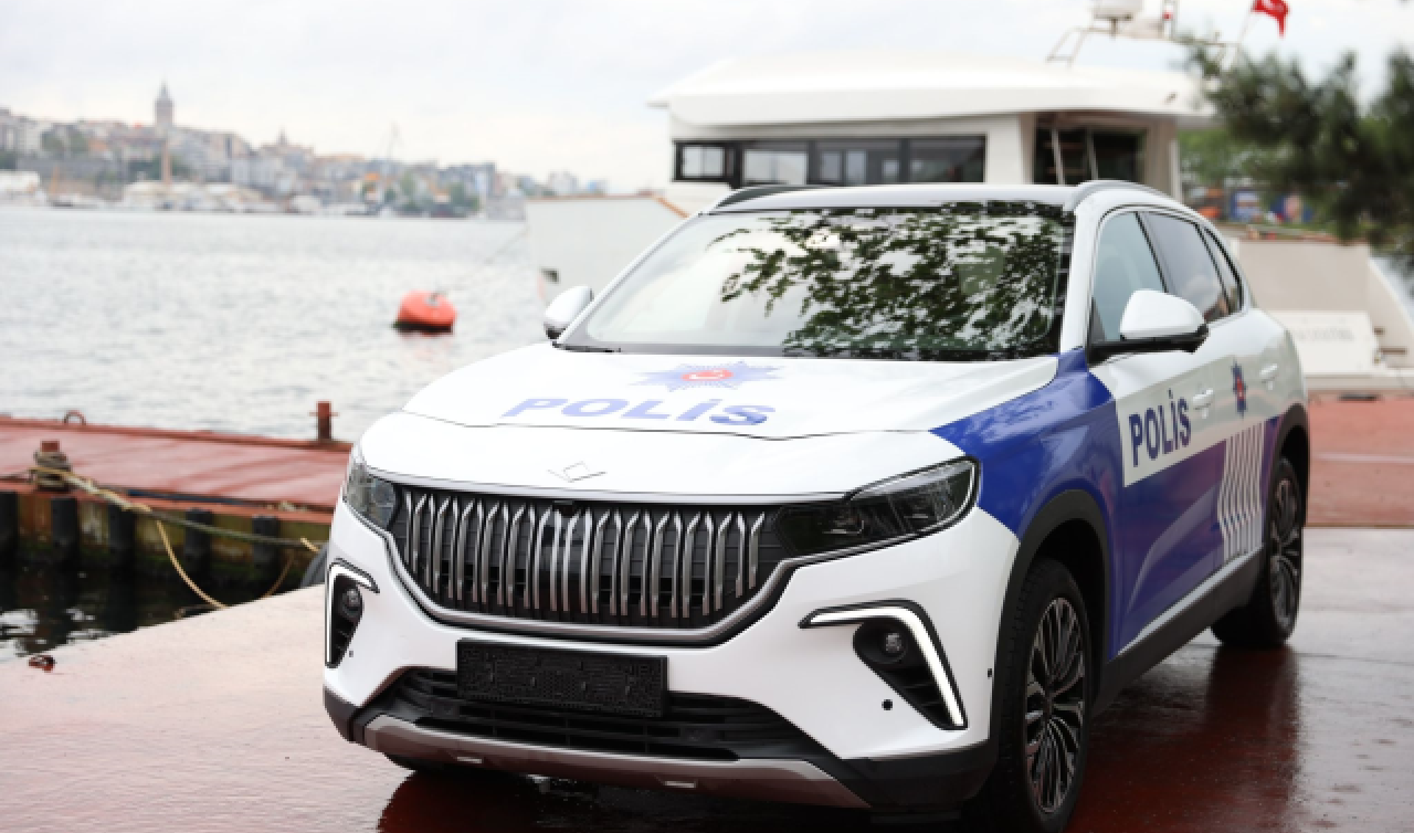 Yerli otomobil TOGG polis arabası olarak ilk kez görüntülendi