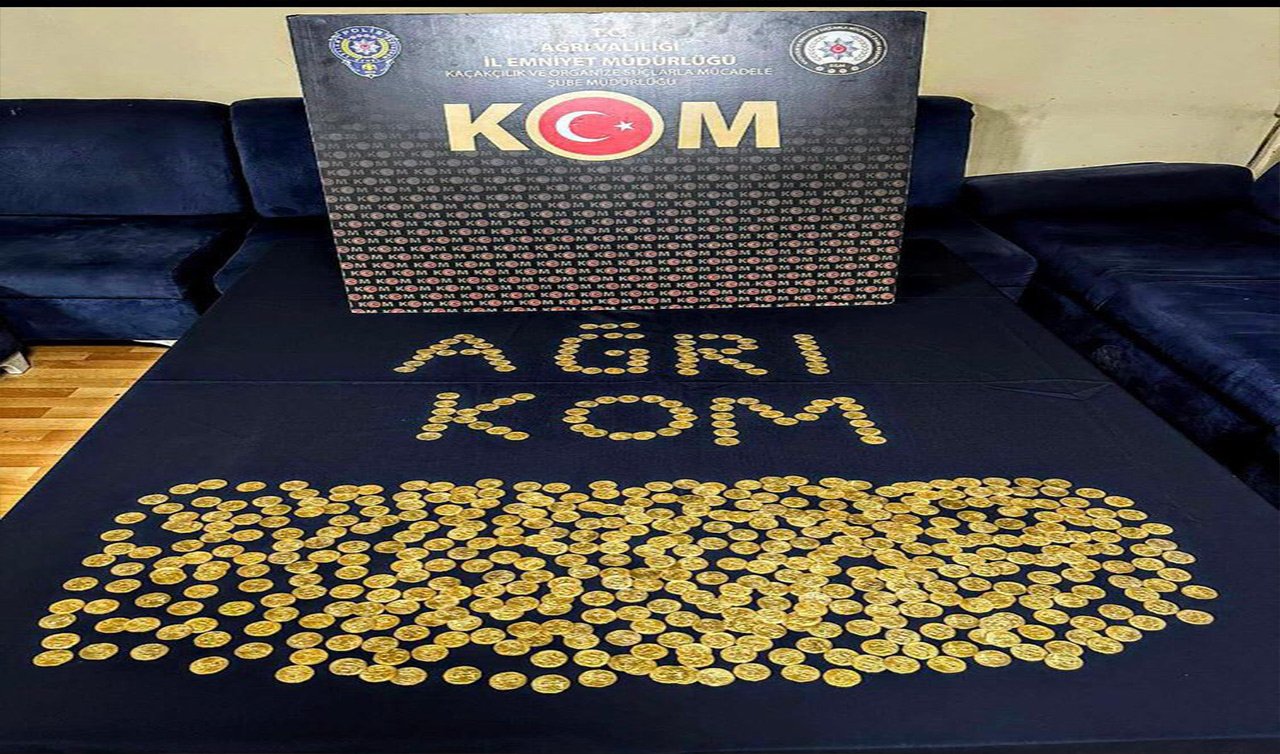 Ticari araçta 562 altın sikke ele geçirildi