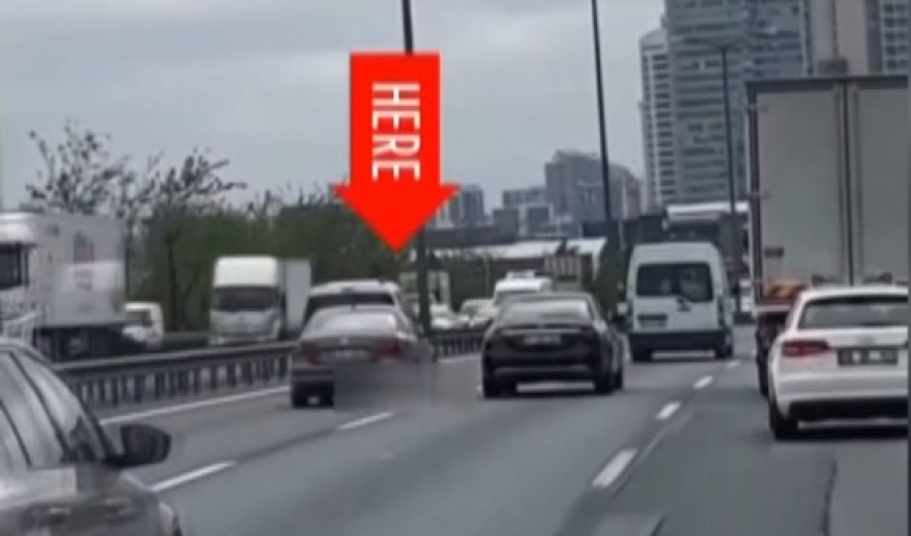 Trafikte tehlikeli hareketler! Görüntüler pes dedirtti