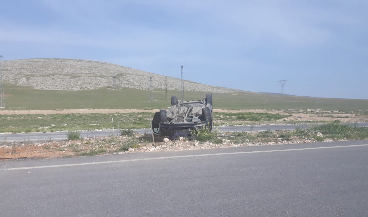 Konya’da otomobil takla attı!  2 yaralı