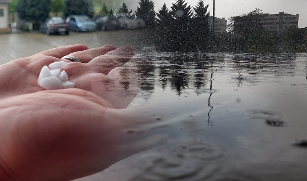 Konya’da fındık büyüklüğünde dolu yağdı