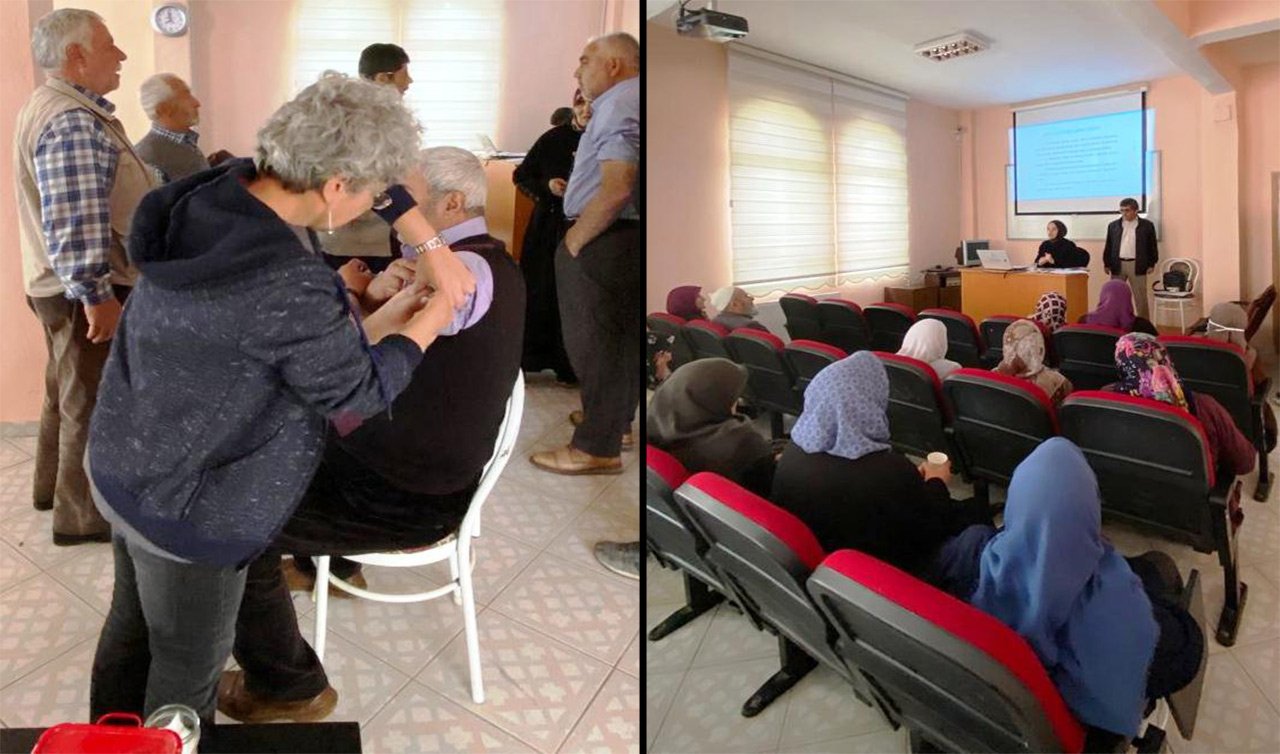 Konya’da hacı adayları aşılandı