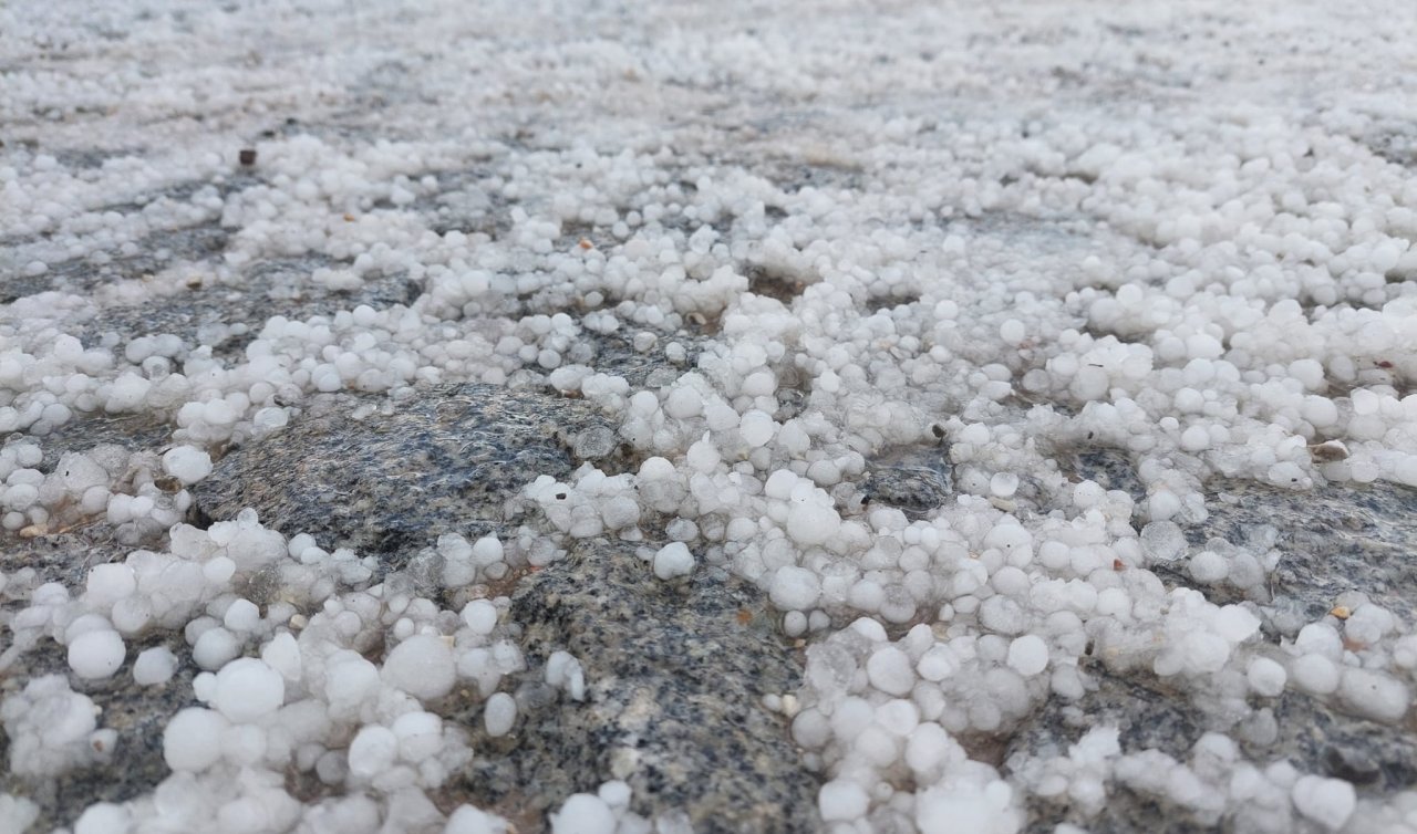 Meteoroloji Konya’yı uyarmıştı! Konya’nın o ilçesinde dolu etkili oldu