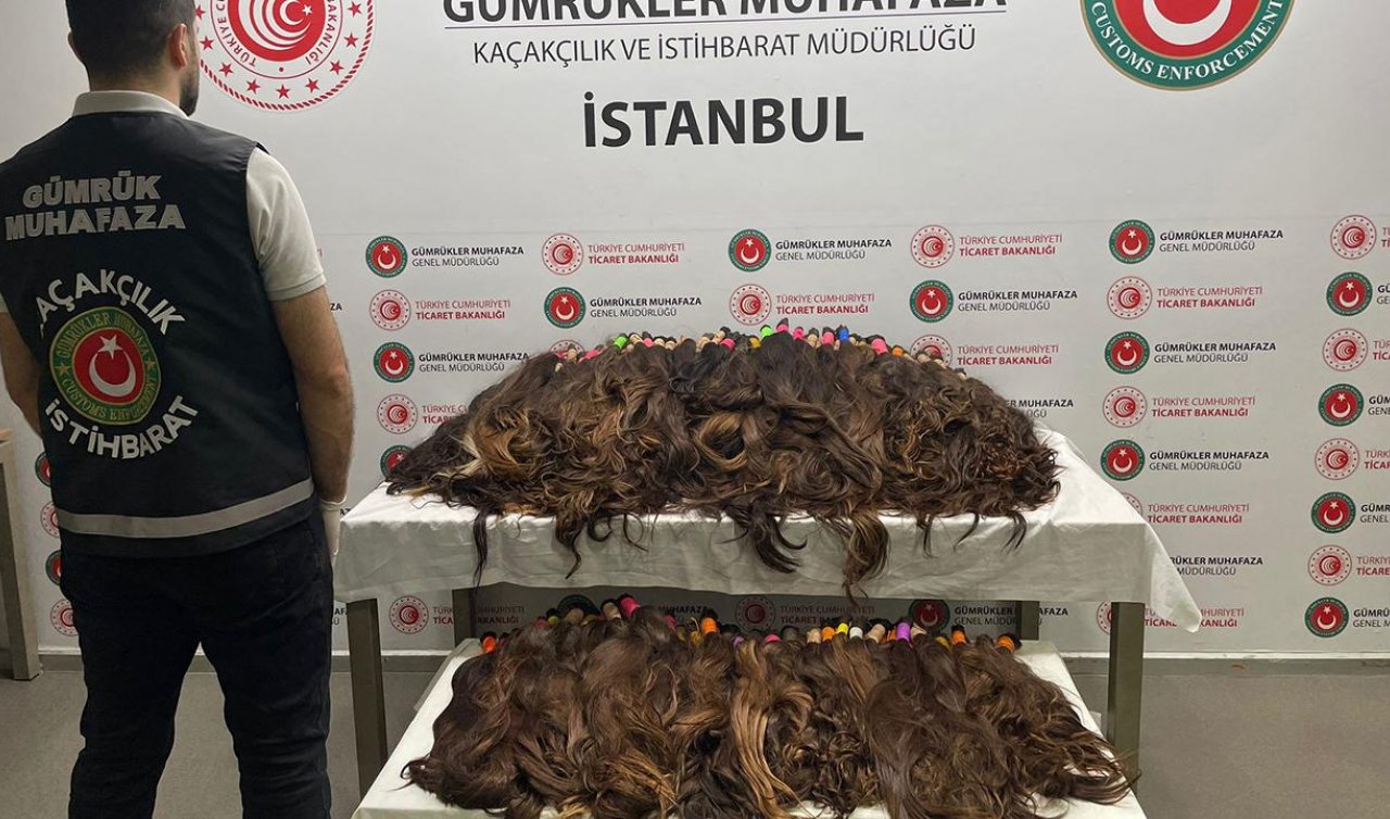 68 kilogram insan saçı ele geçirildi