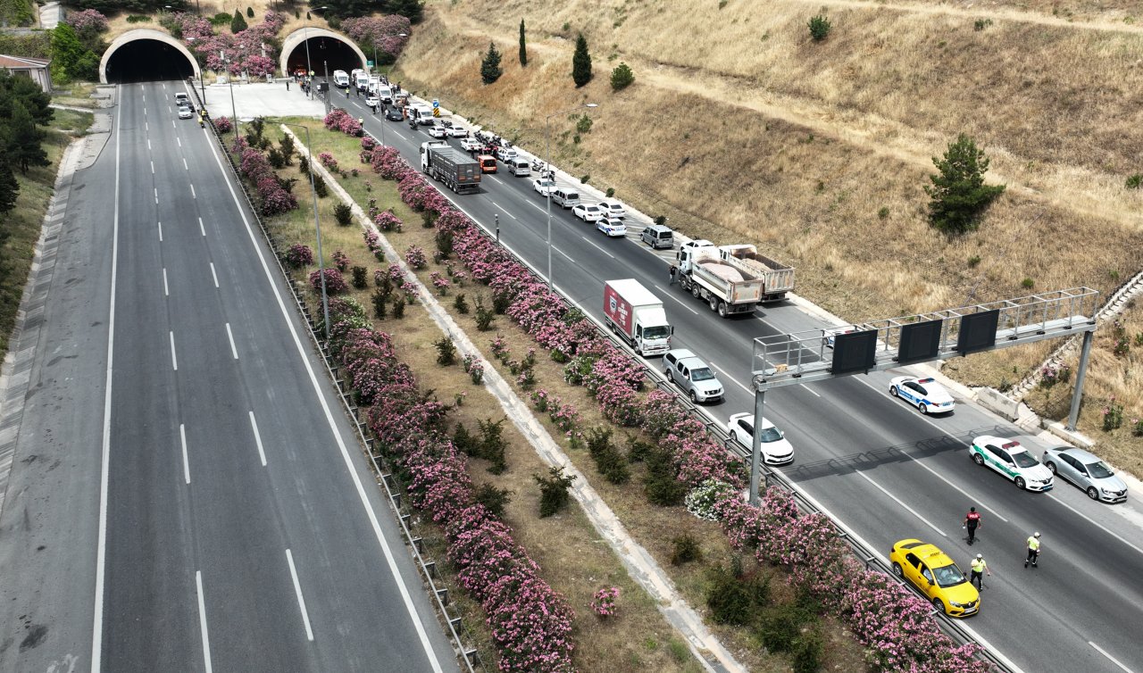 Tünele giren tır alev alev yandı! 17 kişi yaralandı