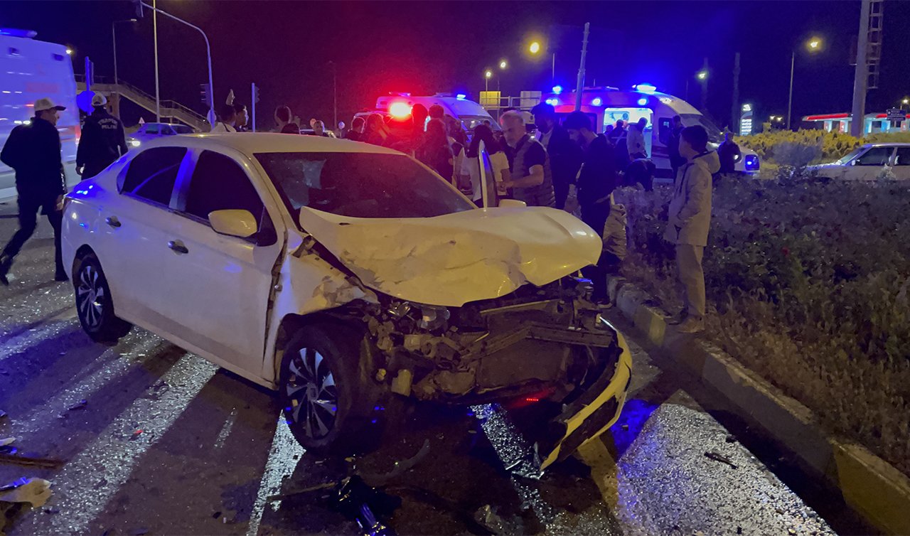 İki otomobilin çarpıştı! 7 kişi yaralandı