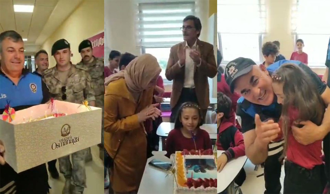 Konya Emniyeti’nden Şehit polis Mustafa Çetin’in kızına sürpriz!