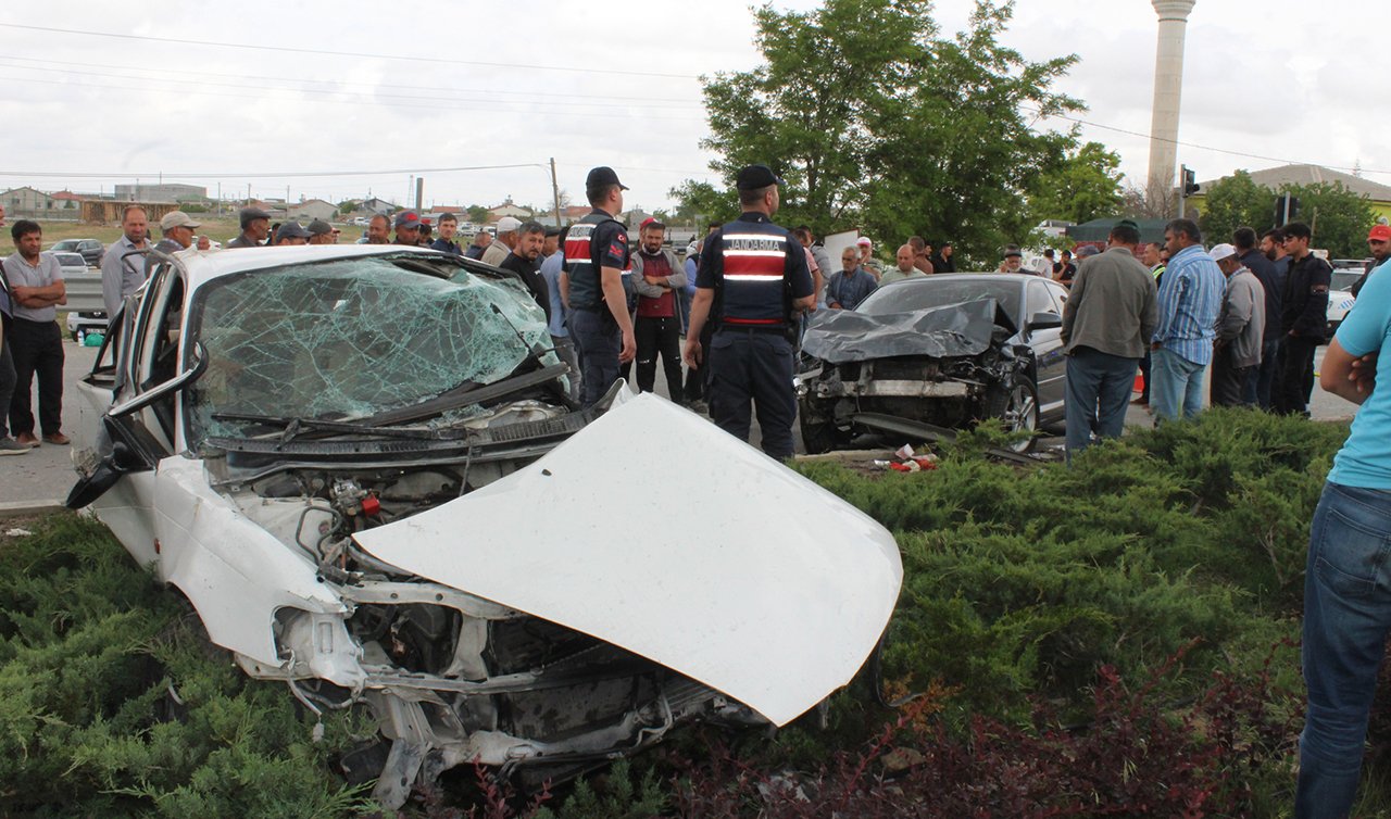 Konya-Aksaray yolundaki feci kaza! 3 kişinin öldüğü kaza kamerada