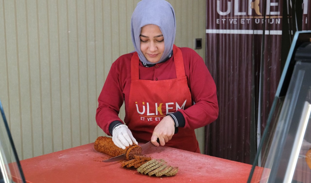 Konya’da kadın kasap şaşırttı! “Üç ayda dükkanı kapatırsın’’ dediler!