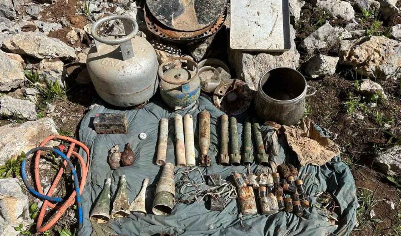 Terör örgütü PKK’ya ait çok sayıda silah ve mühimmat ele geçirildi