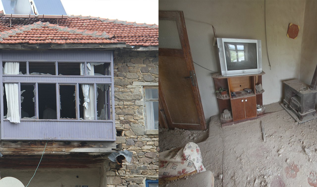 Konya’da bir eve yıldırım düştü! Binanın iskelet yapısı ayrıldı