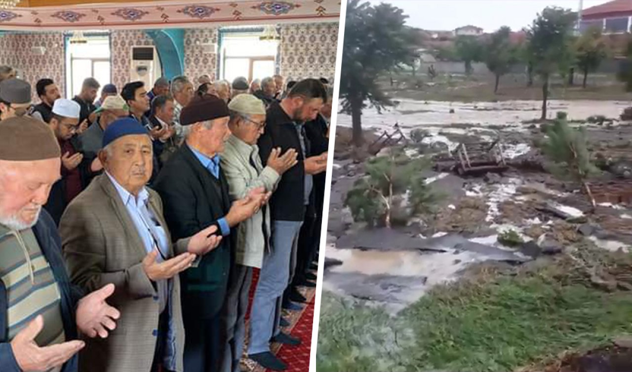 Cemaat yağmur duasına çıkmıştı! Konya’nın o ilçesini sel vurdu