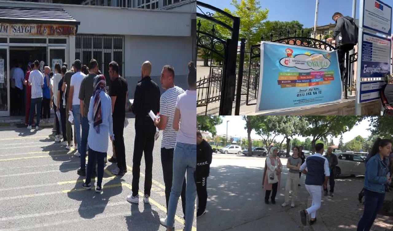 Konya’da YKS yarışı! Okulu karıştırdı! Demirlerin üzerinden atladı