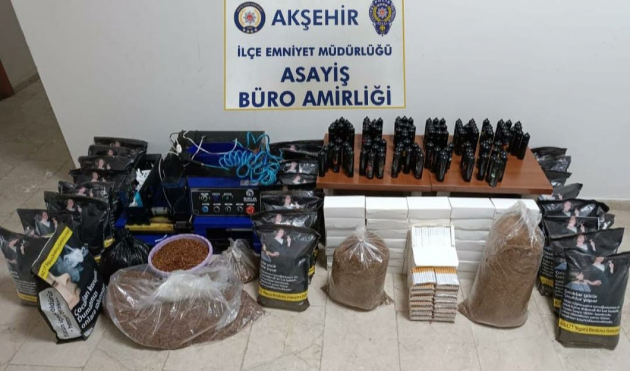 Konya’da kaçak tütün ve elektronik sigara operasyonu! 