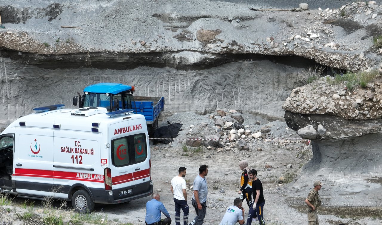 Kum almak için gitti üzerine taş düştü