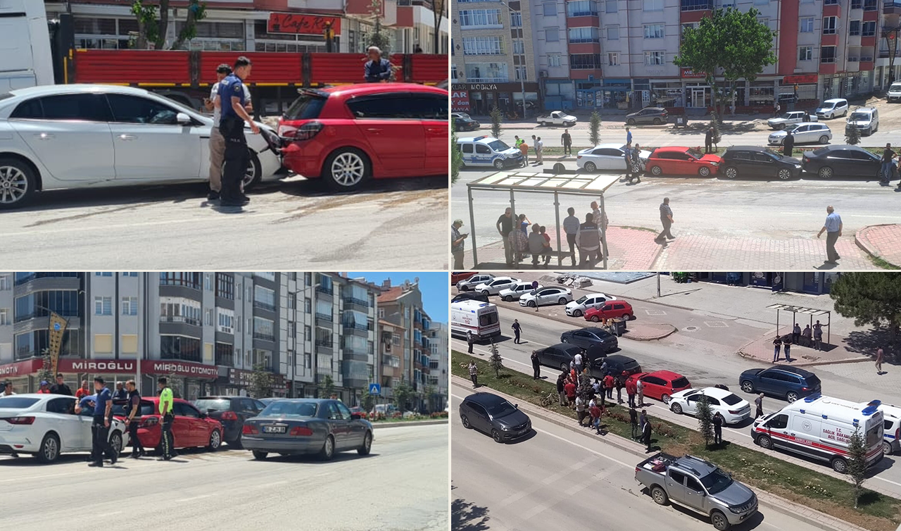 Konya’da 4 aracın karıştığı zincirleme trafik kazası: 2 yaralı 