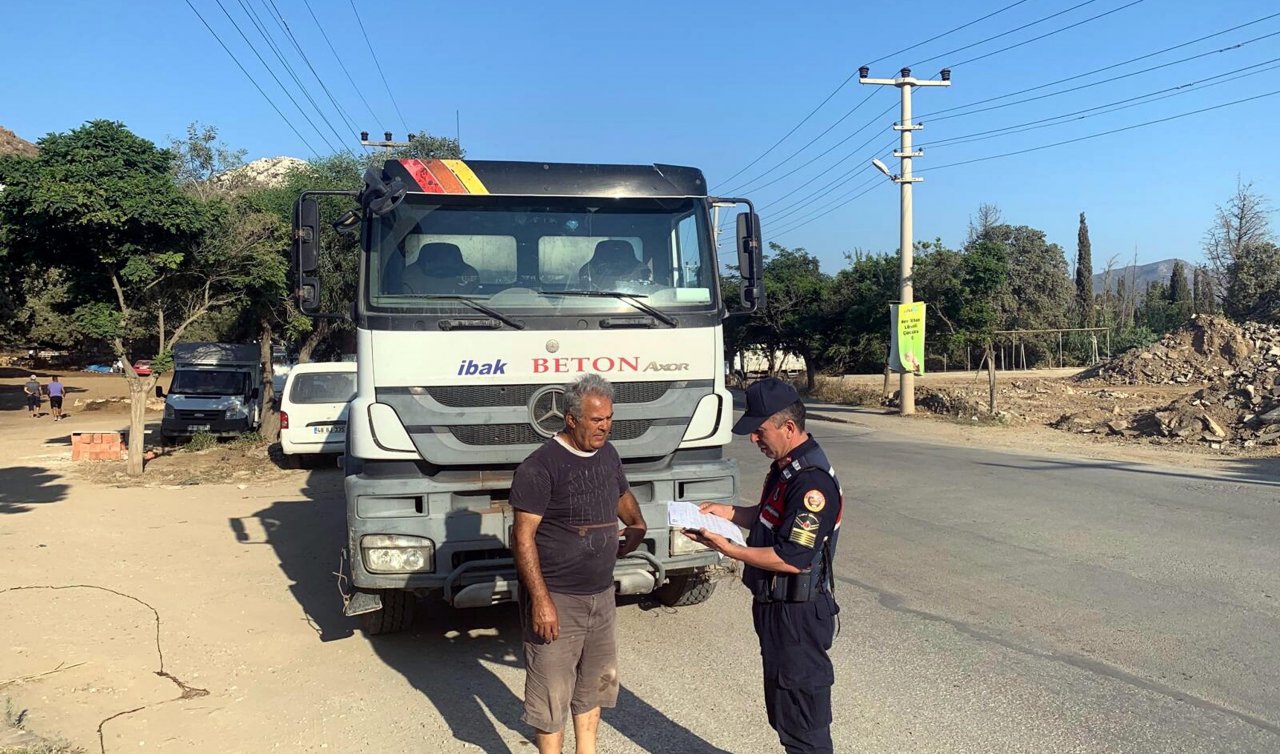 Hafriyat kamyonu ve beton mikserlerine ceza yağdı! Tam tamına 780 bin lira